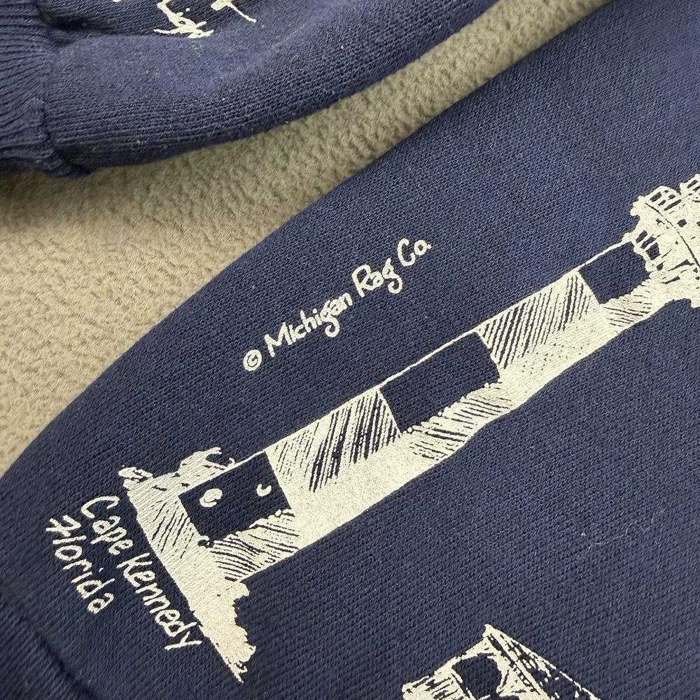 Vintage Michigan Rag Co Lighthouse Sweatshirt Size M All Over Print Crewneck USA - Picture 10 of 15